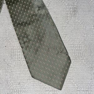 Brioni Men’s Dress Tie Size 61” 3.5” Green Dotted Silk Business Formal City